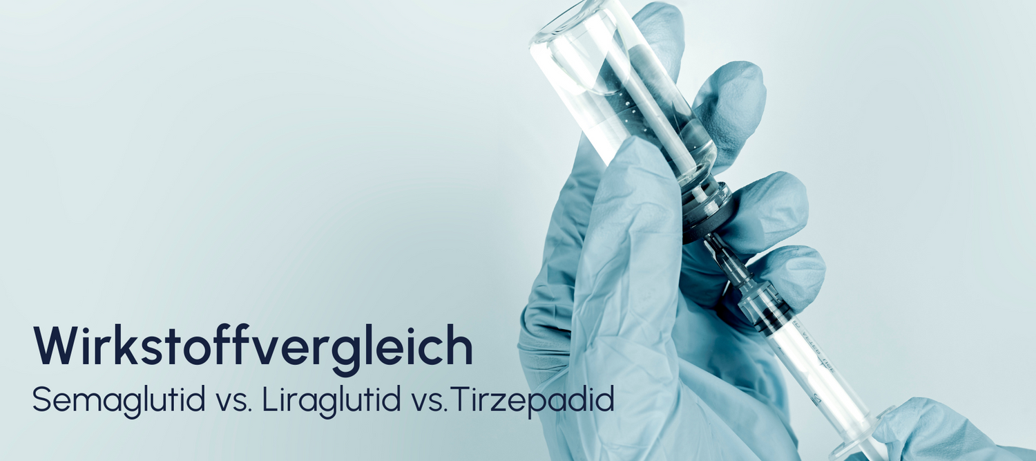 Wirkstoffvergleich von Semaglutid, Liraglutid unf Tirzepadid